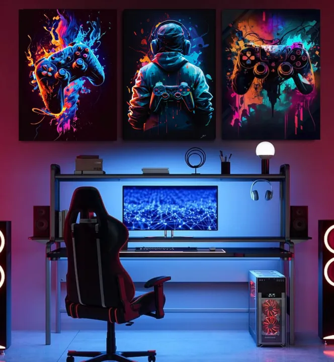 Set of 3 Gaming Wall Art