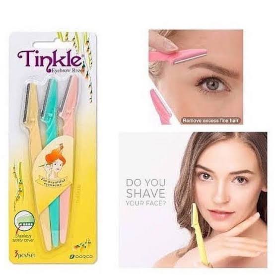 Tinkle Pack of three hair removing Eyebrow Razor for women