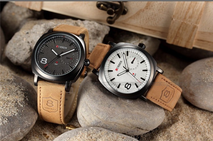 Stylish Watch for Men - Luxury 8 Design Watch - Wrist Watch for men - Leather Strap - Casual Watch