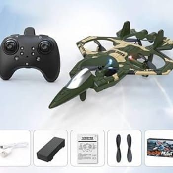 Remote Control Fighter Jet Airplane for Kids – 2.4G RC Foam Stunt Plane with LED Light | Flying Toy Drone