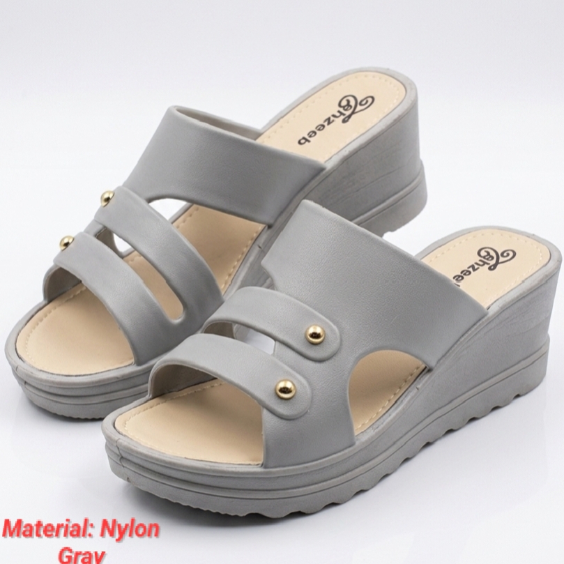 Nylon Wedge Beach Sandals for Women Casual Nylon Wedge Slippers Outdoor Fashion