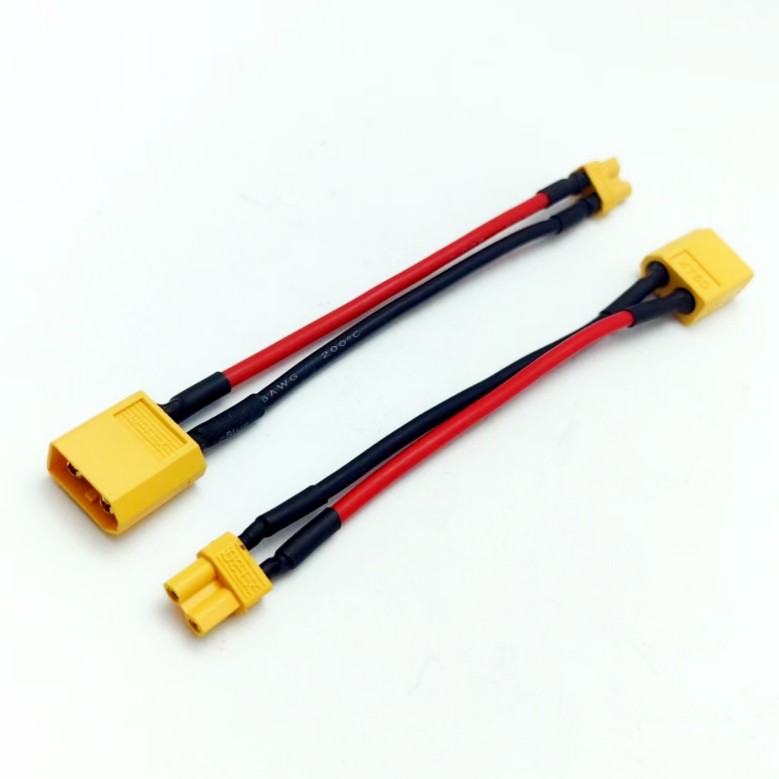XT60 to XT30 Connector Adapter Male/Female Plug 10CM 16AWG Silicone Wire Cable for RC FPV Quadcopter Parts
