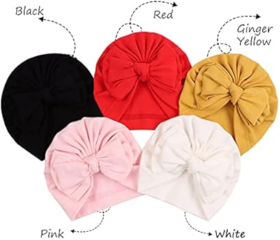 Baby turban cap,Cute Baby Girls Boys Bow Turban Hat Toddler Kids