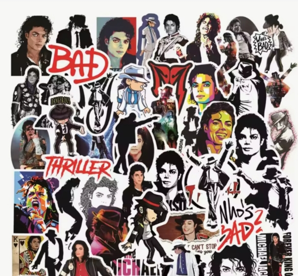 25 /50 pcs Rock star singer michael jackson graffitiStickers Motorcycle Luggage Guitar Skateboard Classic Toy Cool Sticker