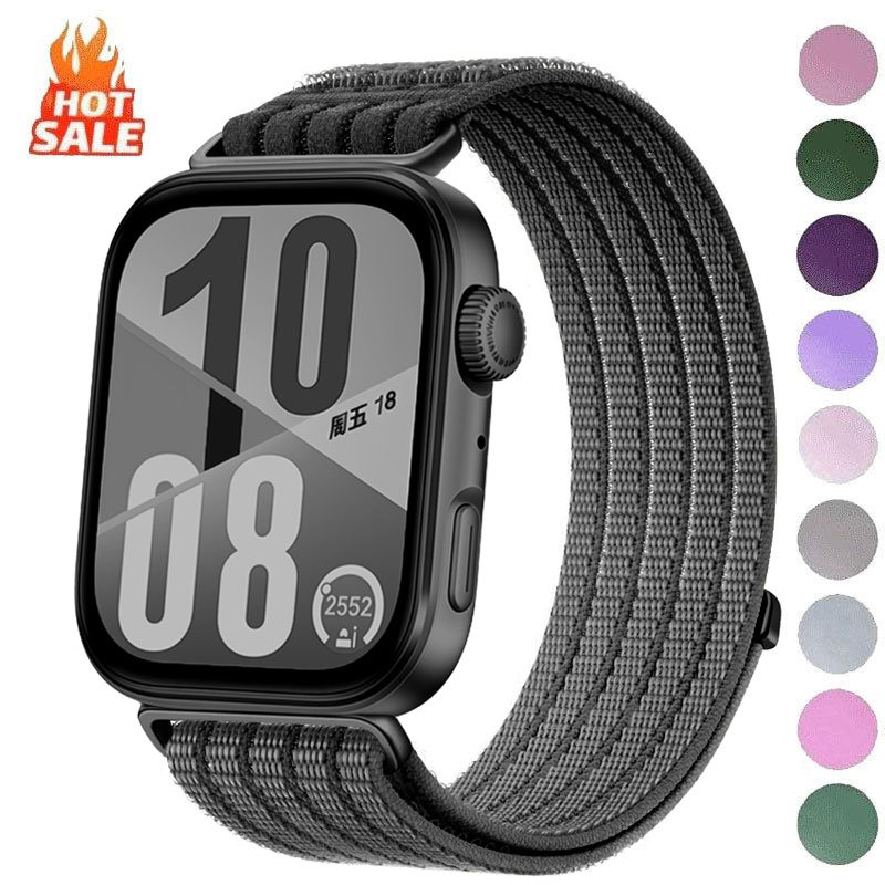 Nylon Loop for  smart miband 8/9/10 pro Band accessories sport Breathable Replacement bracelet Redmi Watch 6 5 4 Strap