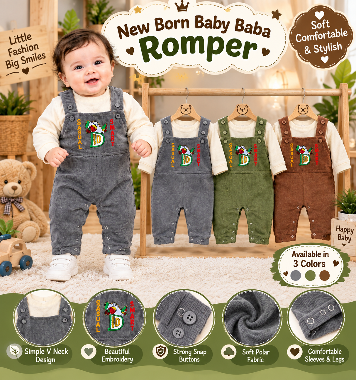 new born baby winter romper suite/ new born baby fleece romper