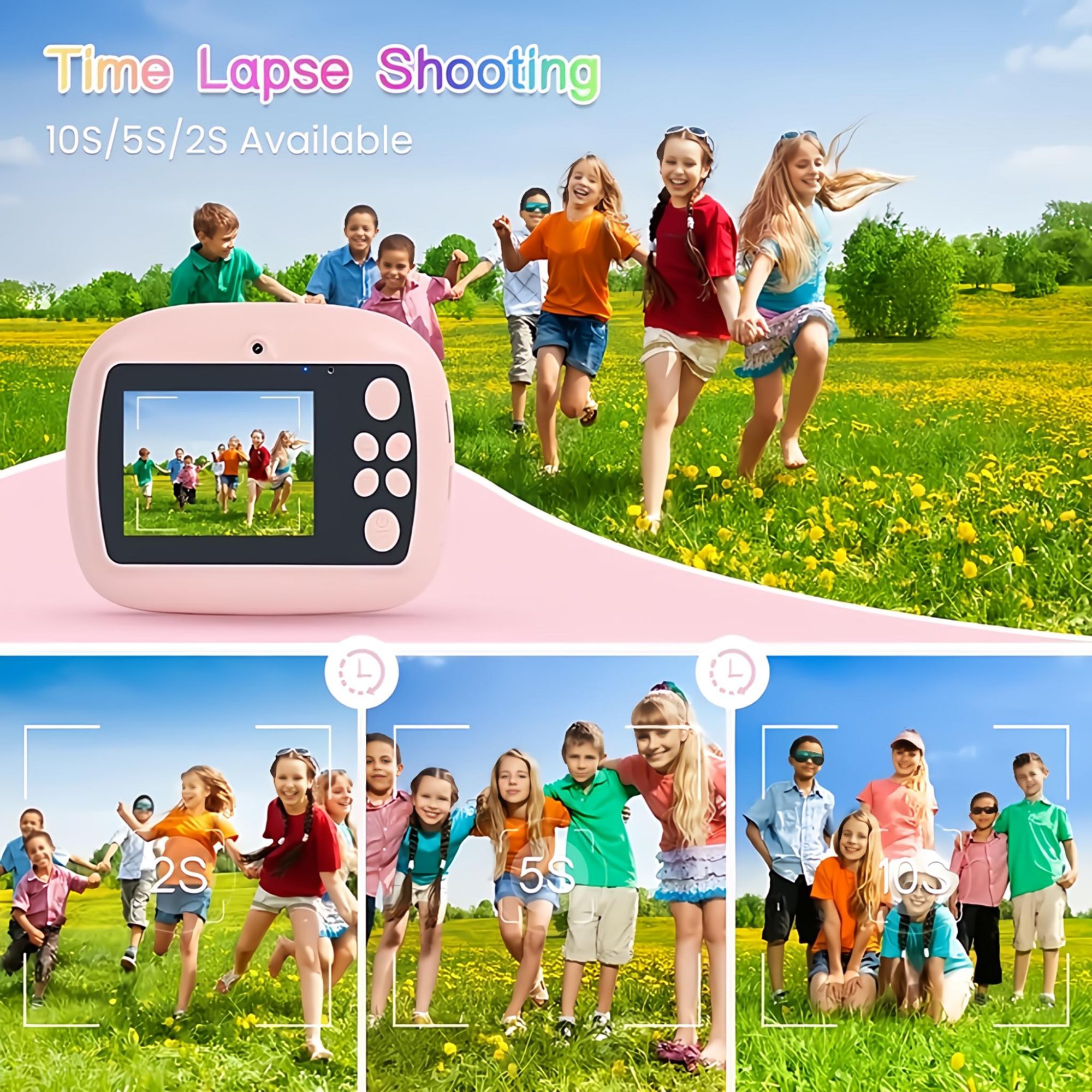 DIY Instant Digital Camera Capture Videos & Pictures Instant Print Built In Rechargeable Li-Lon Polymer Battery With Expandable Memory Camera For Kids Get Print Of Picture Instantly Digital Printer Camera With Games Portable Mini Printer Camera
