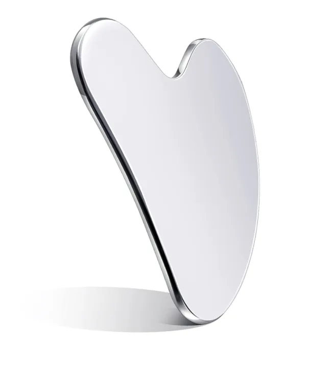 Stainless Steel Gua Sha Facial Tool – Anti-Aging Metal Scraper for Skin Tightening & Puffiness Reduction