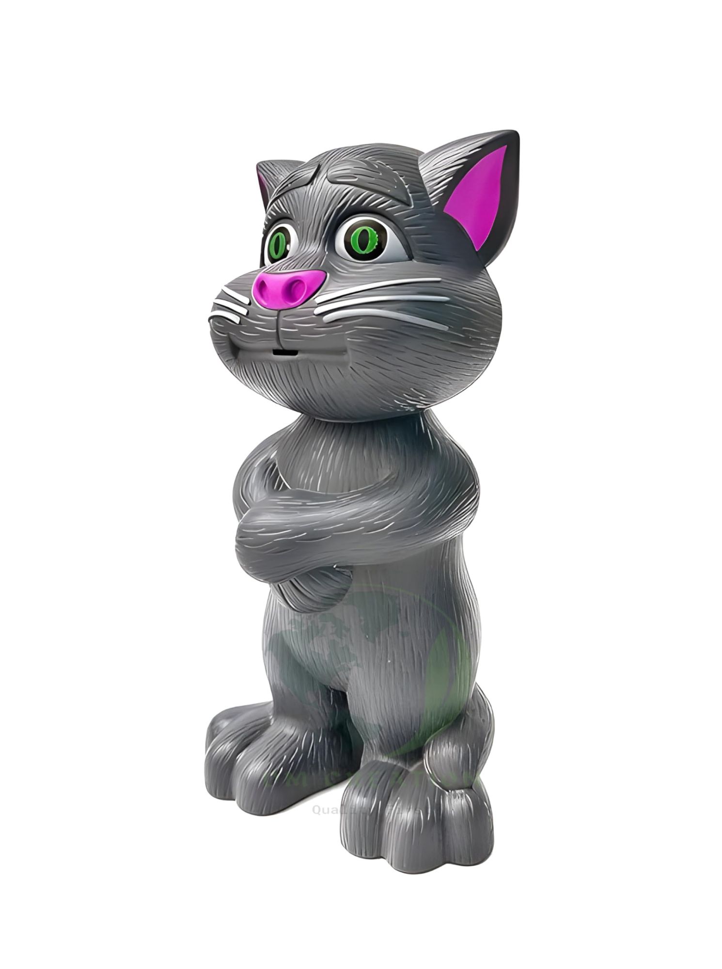 Voice Repeating Intelligent Talking Tom Toy for Kids, Electronic Voice Recording Cat Speaking Toys, Educational Learning Tool for Language and Social Skills (White)