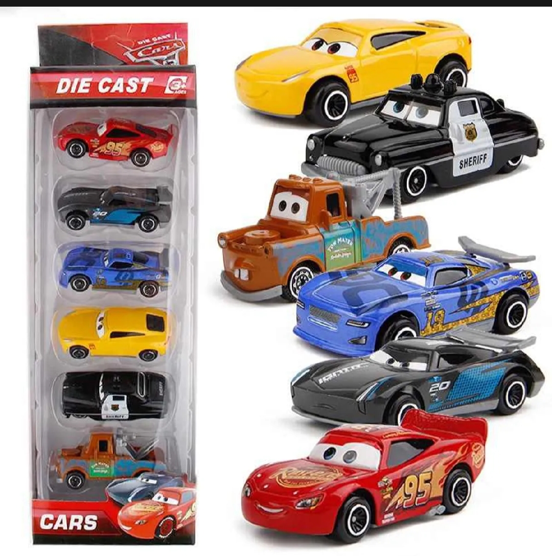 1:6 scale metal toy car pack, diecast mini vehicles for kids, metal body toy cars, car toys for boys girls, double cabin truck toy, dunki mini car set, multi color diecast car collection, gift for children, durable play car set Pakistan