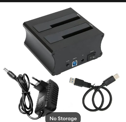 Sata 3.5 inch hard disk docking station support dual hdds in one time