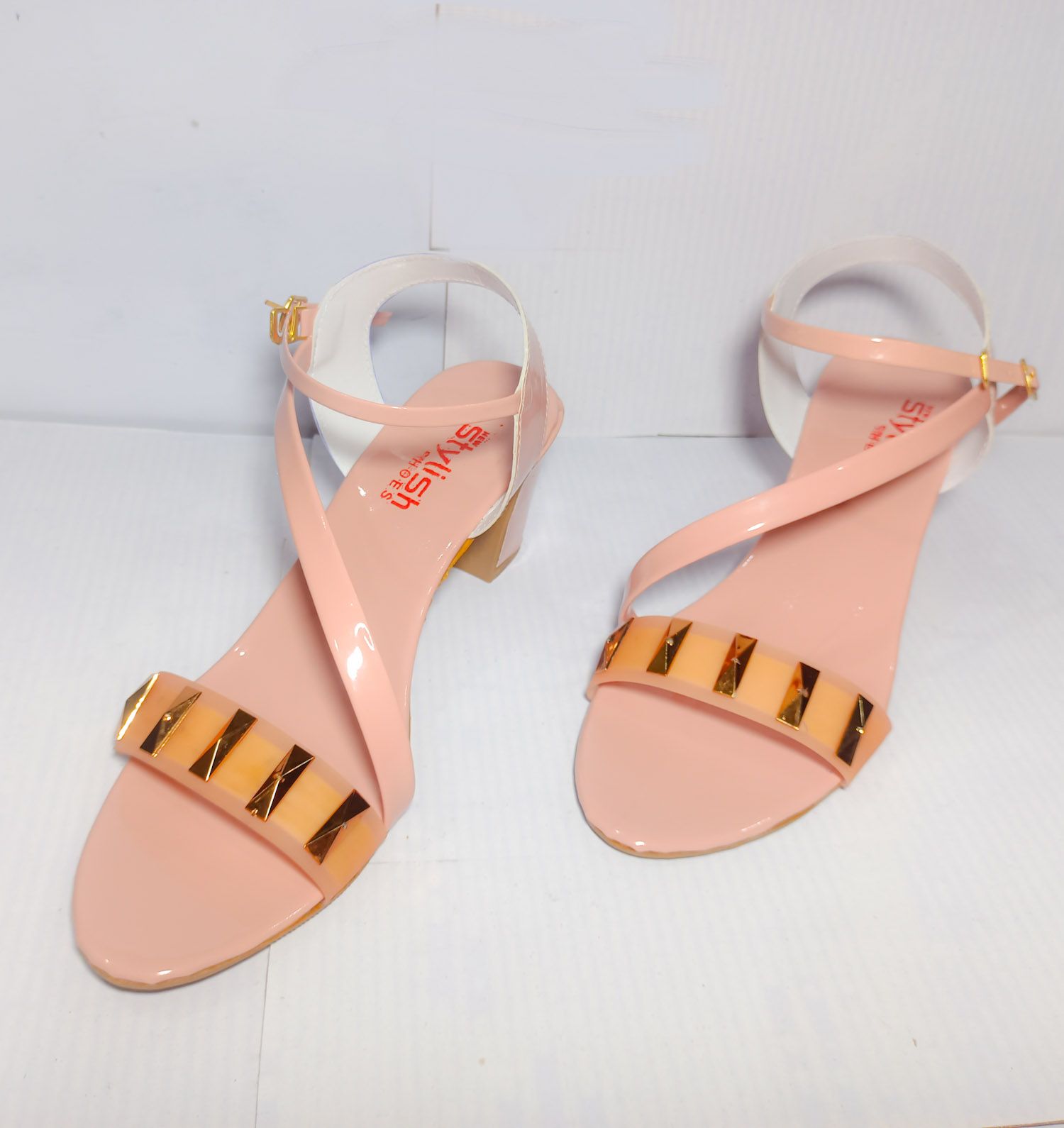 Stylish Platform Heel Sandals for Girls – Lace-Up, Reptile Leather, 2.5"
