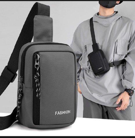 Casual Men Crossbody Bags Nylon Casual Shoulder Bags Boy Messenger Bags Purse Phone Men's Chest Pack for Travel