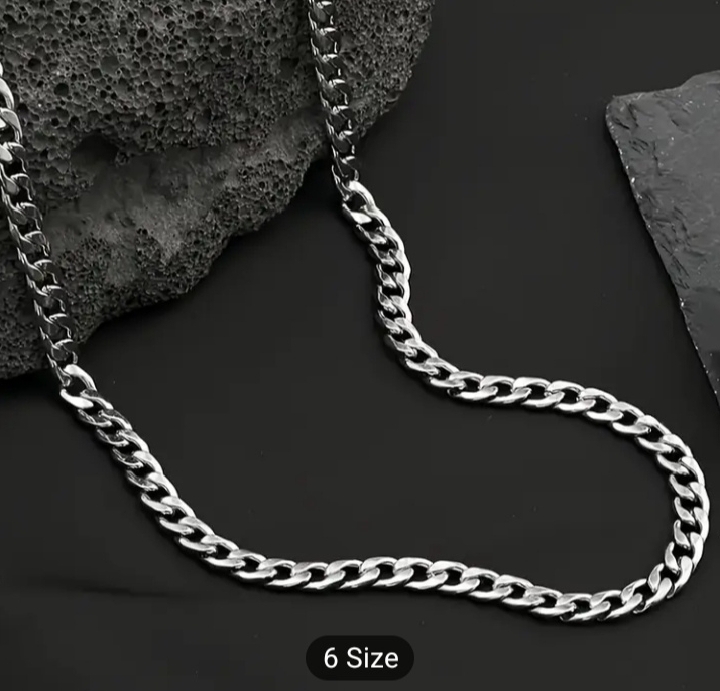 Men's Stainless Steel Cuban Chain Necklace & Bracelet Set – Stylish, Durable & Rust-Free