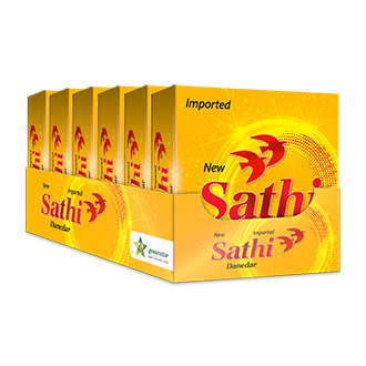 Sathi Danedar Condoms 4 Pieces Dispenser Pack of 6 Lubricated Natural Latex for Protection & Comfort