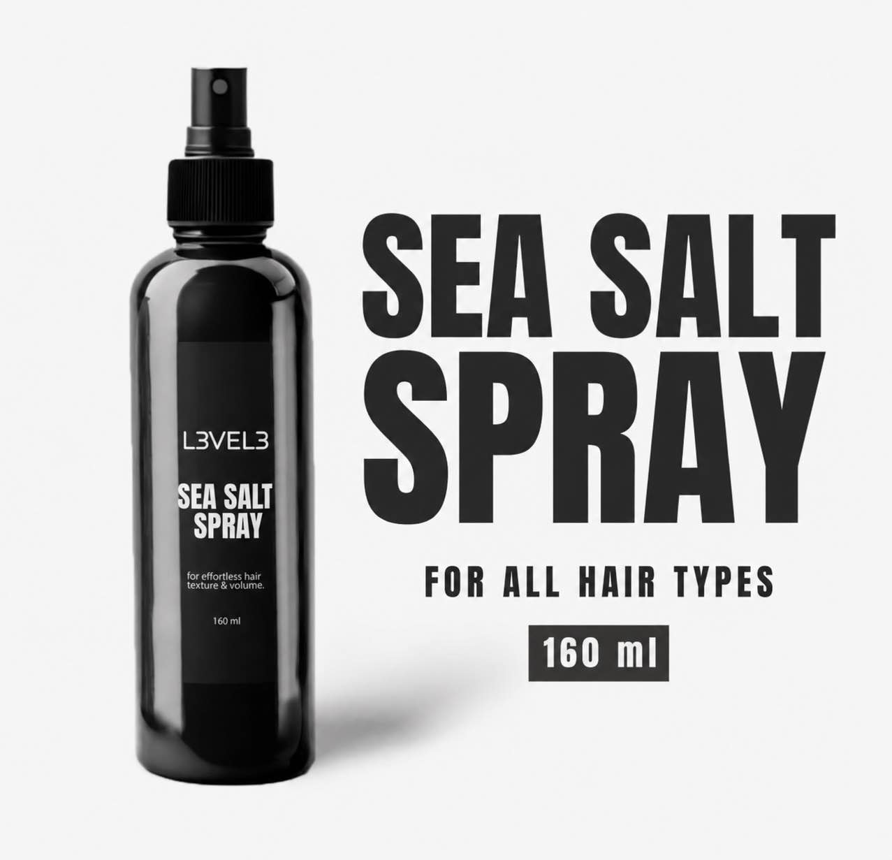 Sea Salt Spray by L3VEL3 160ml for Effortless Hair Texture and Volume Hair Styling Spray