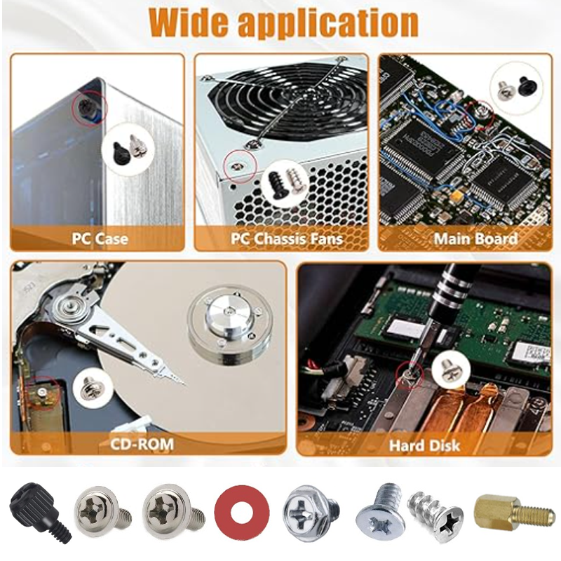 85Pcs/bag Computer Screws Standoffs Set Kit Repair Screws for Hard Drive PC Case Assemble Motherboard Fan Power Graphics