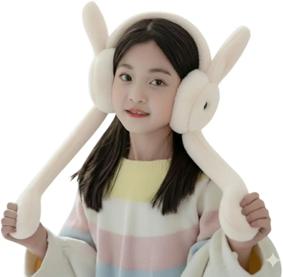 Winter Earmuffs for Kids – Soft Plush Bunny Ear Warmers with Moving Ears & Chu Chu Sound | Faux Fur Warm Ear Muffs for Girls, Boys, Women & Cold Weather Protection ( High Quality)