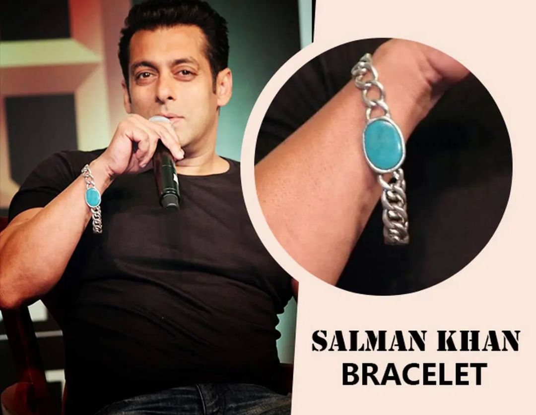 Top trending Sulaman Khan Stainless steel braclet For Men And Boys -Top Faishion High Quality Blue Faroza Stone Braclet For Men