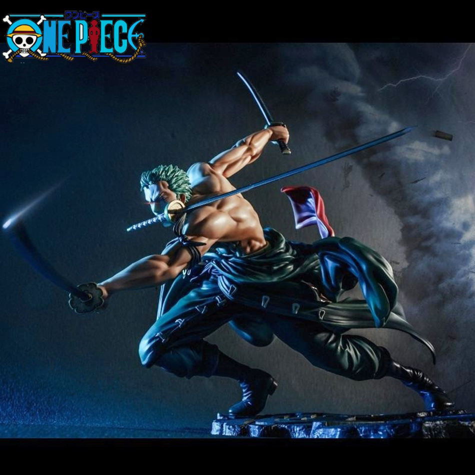 One Piece 10CM Figure Toys Anime GK Roronoa Zoro Three-blade Sa-maximum PVC Action Collection Figurine Model Dolls  Kids