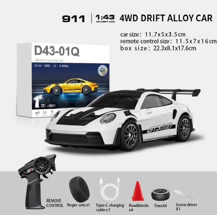 HSTAR D43 Alloy GT3/GTR Drift RC Car (1:43) By HGT