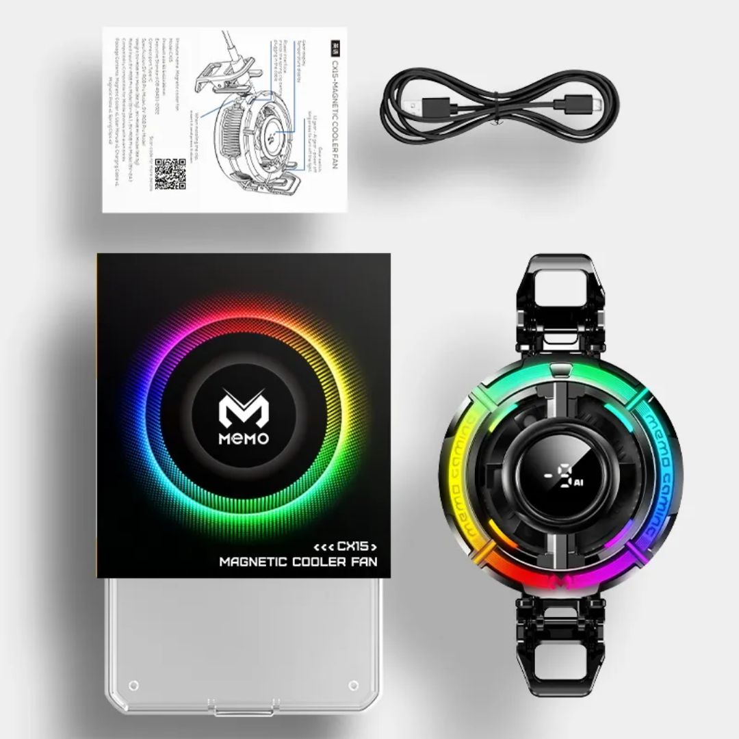MEMO CX07 CX08 & CX15 Mobile Phone Cooler Magnetic Cooling Fan Case Radiator For PUBG Gaming Back Clip Cool Heat Sink For Smartphones