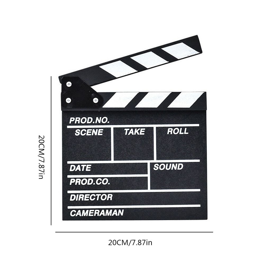 30 x 27cm Vlog Recording Photography Prop Director TV Movie Clapboard Clapperboard Video Scene