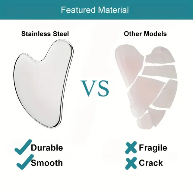 Premium Stainless Steel Gua Sha Tool – Facial Lifting & Skin Rejuvenation Scraper for Spa & Home Use