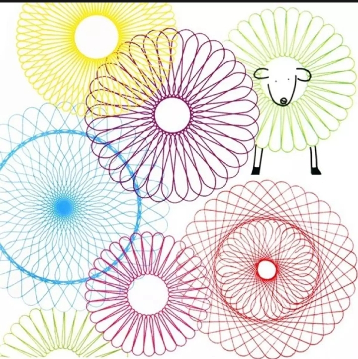 New Spirograph Goemetric Ruler Stencil Design Ruler Set Spiral Art Classic toy Stationary