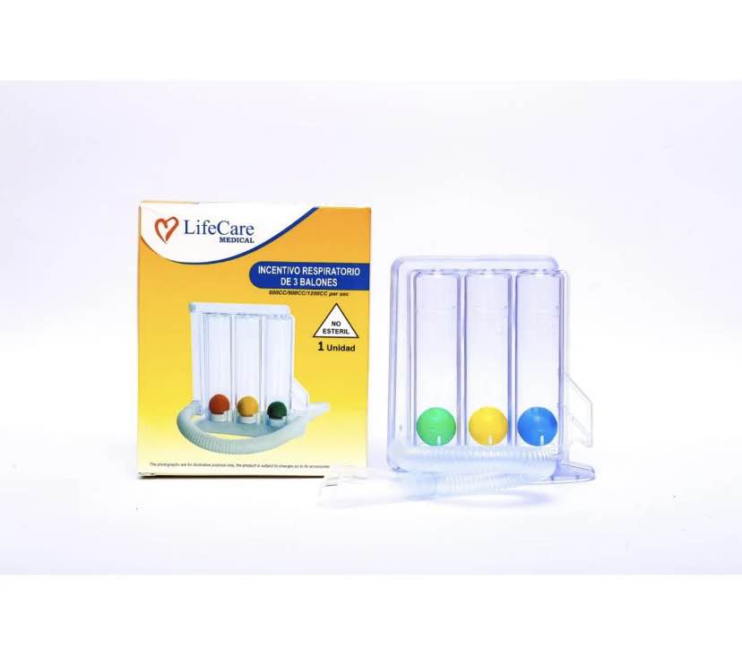 Breathing Trainer Device Exercise Breathing Exerciser Lung Three Ball Incentive Respiratory Incentive Training Spirometer