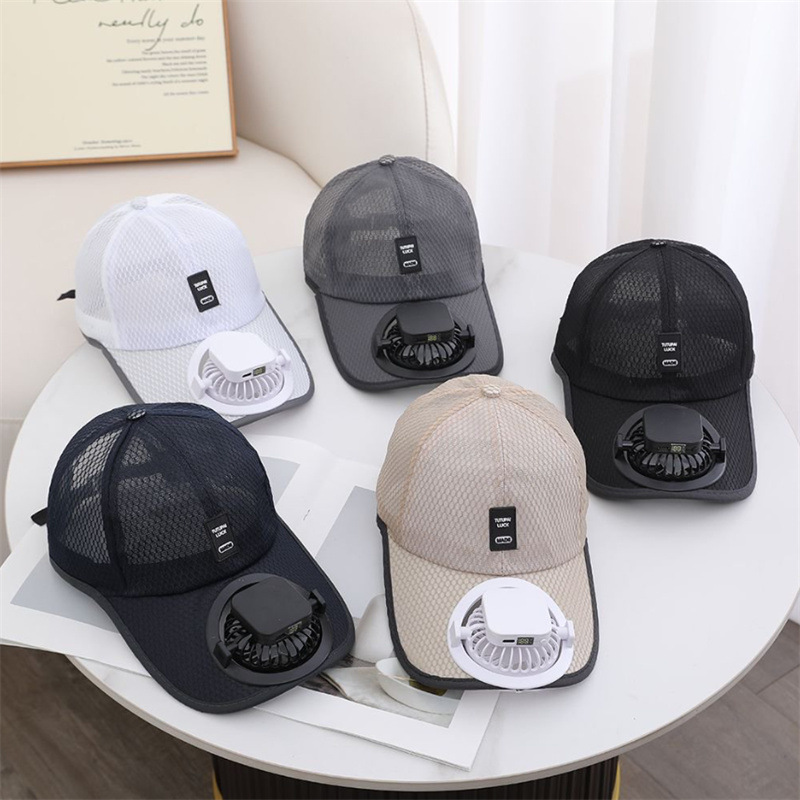 Solar Charging Fan Hat - Breathable Mesh UV Protection Baseball Cap for Men Women Anti UV Sun Fishing Cap Sun Hat With Fan