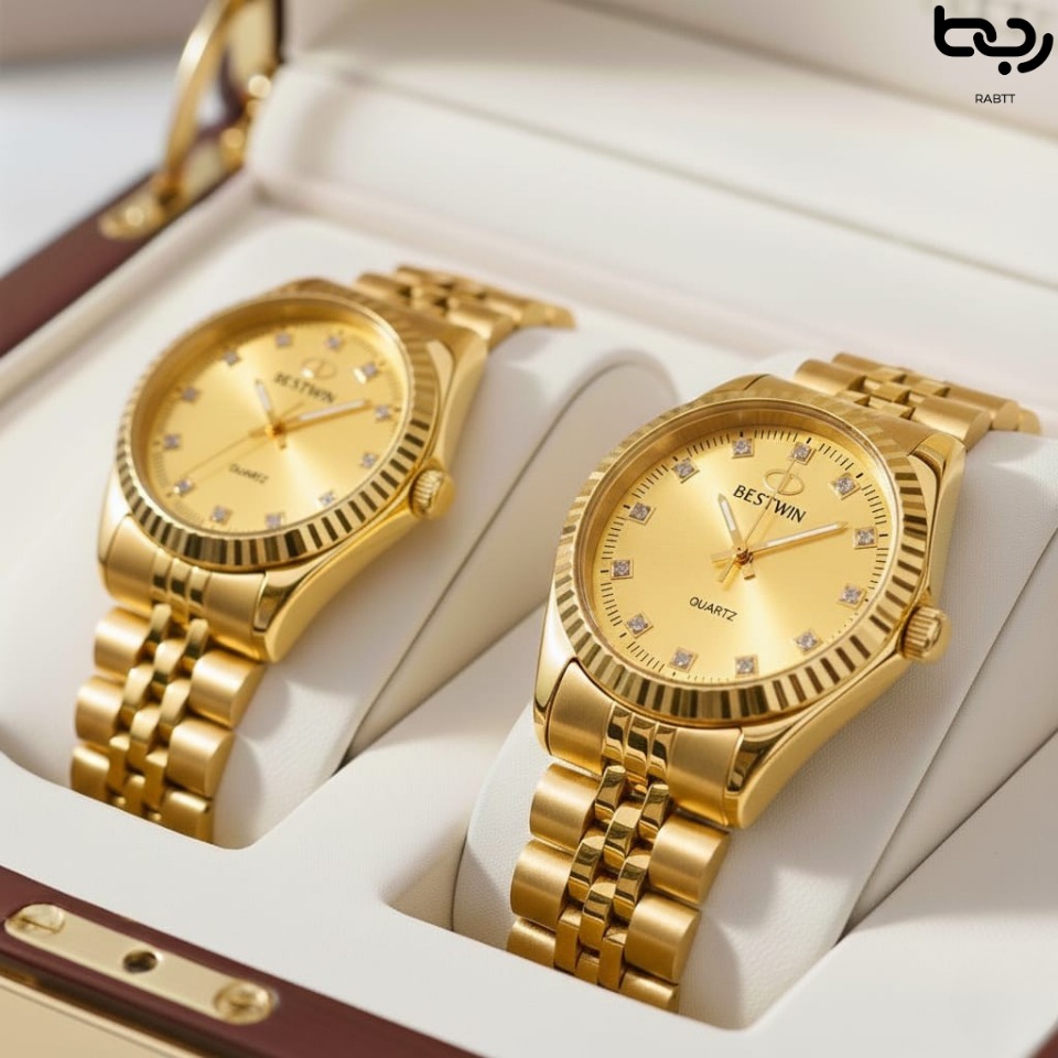 Stainless Steel All Season Classic Romantic Couple Watch for Men and Women – Water Resistant Quartz Timepiece
