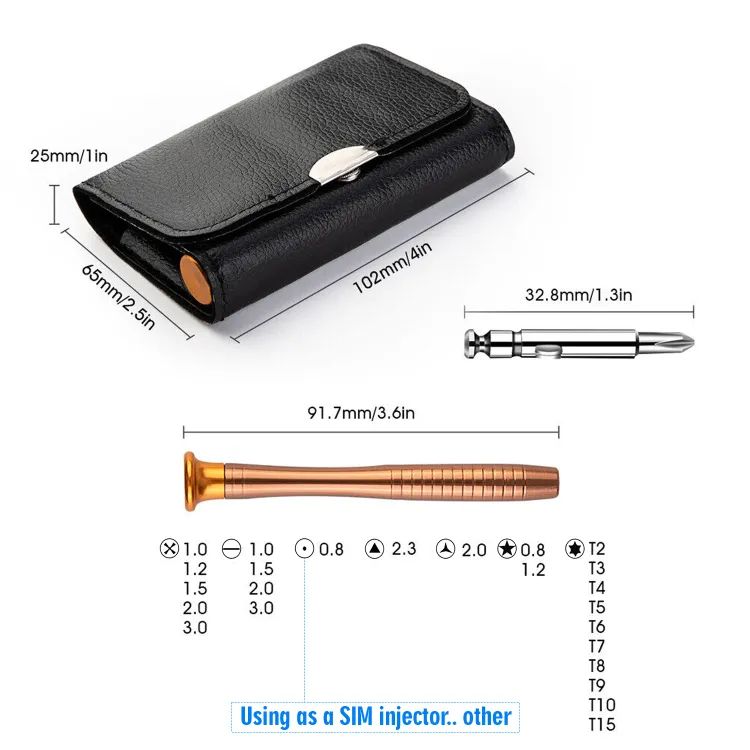 Magnetic Screwdrivers Torx Mini Screwdriver Set Precision Wallet Type Screwdriver Set Repair Tools Kit For Mobile Phones Tablet PC Laptop