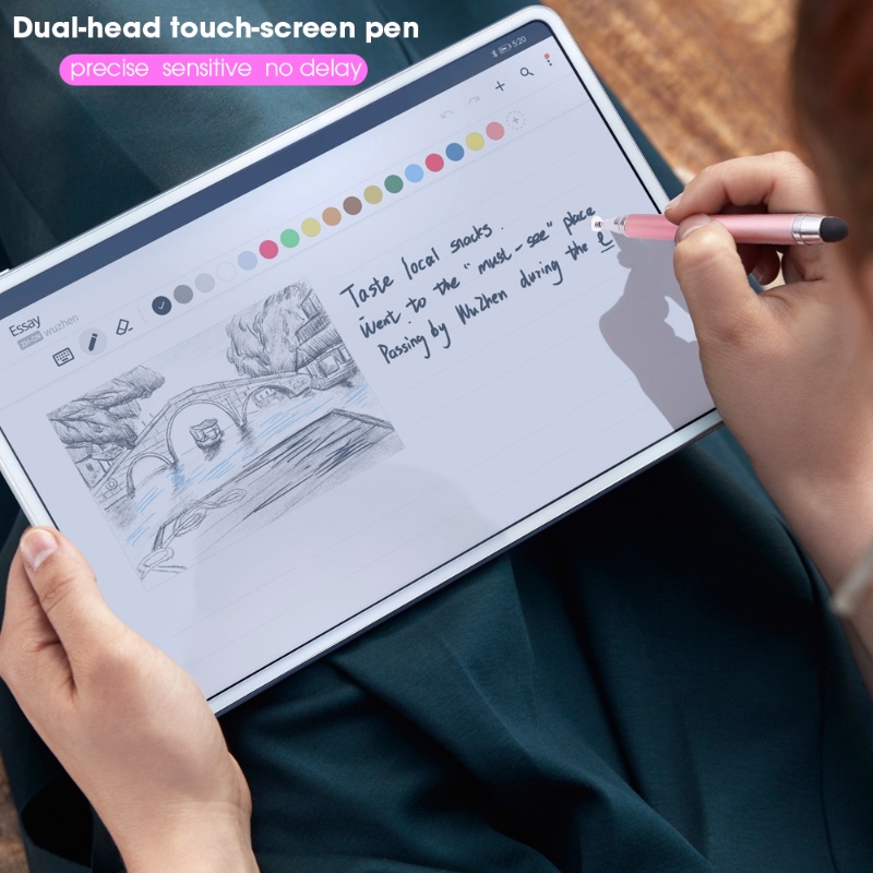2 In 1 Stylish Universal Practical Dual-use Capacitive Tablet Stylus Pen Exquisite Double-headed Silicone Disc Drawing Tablet Phone Capacitor Pen - The Quality Club