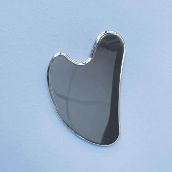 Stainless Steel Gua Sha Facial Tool – Anti-Aging Metal Scraper for Skin Tightening & Puffiness Reduction
