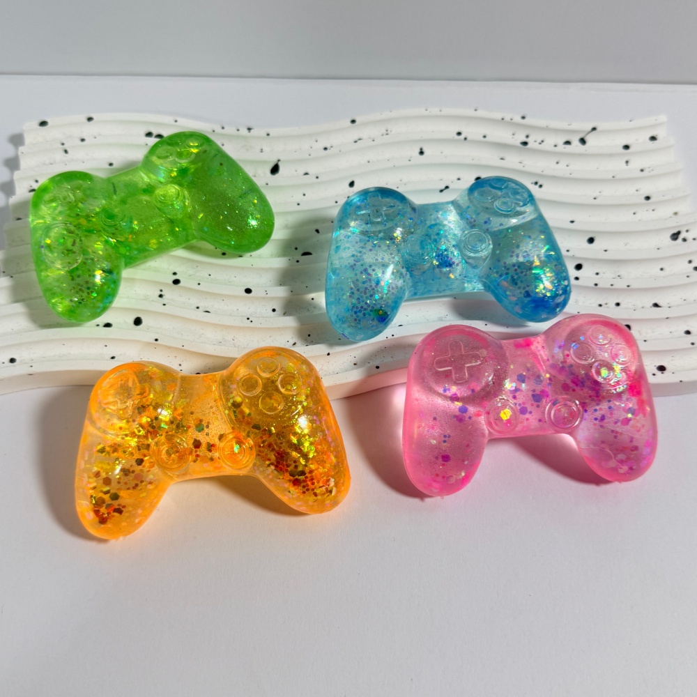 Stress Relief Toy Game Controller Squishy Fidget Toy Transparent Star Squeeze Toy Anti-stress Toy Friend Christmas 