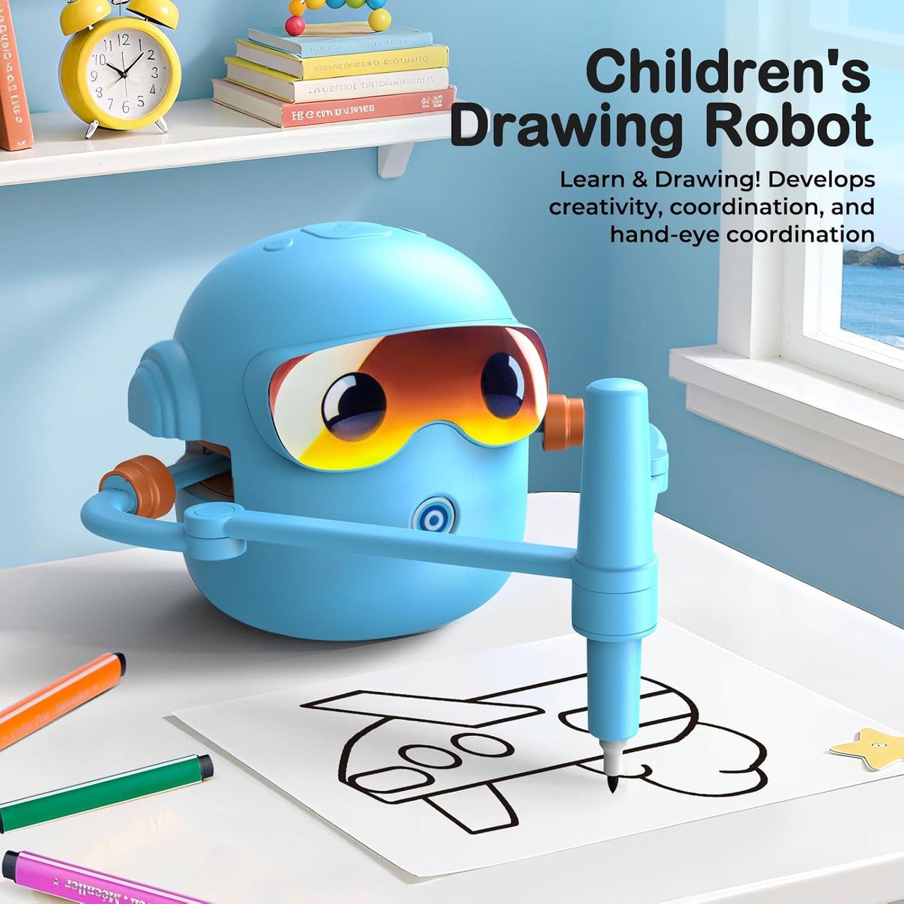 Kids Intelligent Drawing Robot Toy,AI Drawing Robot For Kids, Drawing Solution