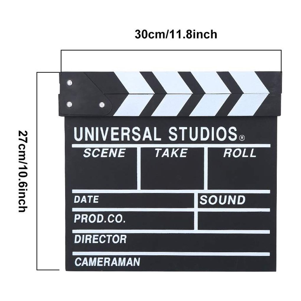 30 x 27cm Vlog Recording Photography Prop Director TV Movie Clapboard Clapperboard Video Scene
