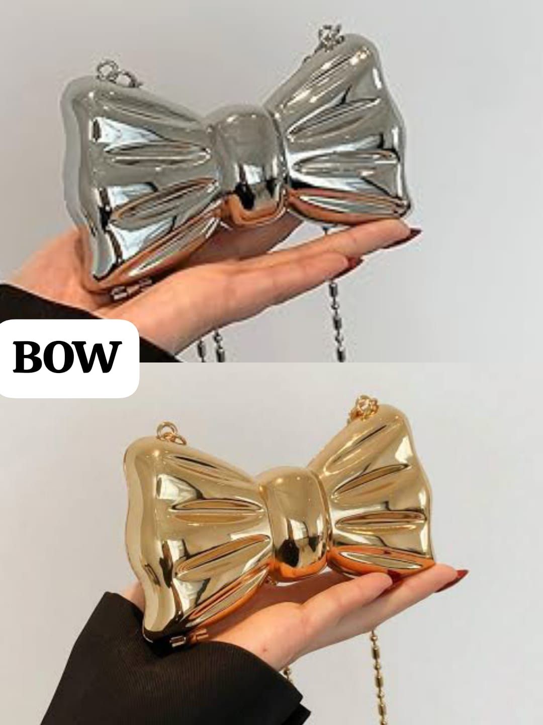 Party & Wedding Season Glossy Acrylic & Hard Shell Mini Novelty Clutch in Heart, Shell & Flower Shapes Bag for Women – Stylish Evening Handheld Purse