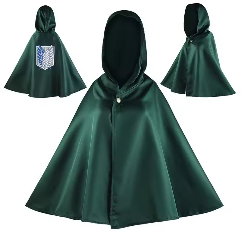 Anime Attack on Titan Cloak Shingeki No Kyojin Scouting Legion Cosplay Costume Cos Green Cape Mens Clothes Cosplay Costume Women
