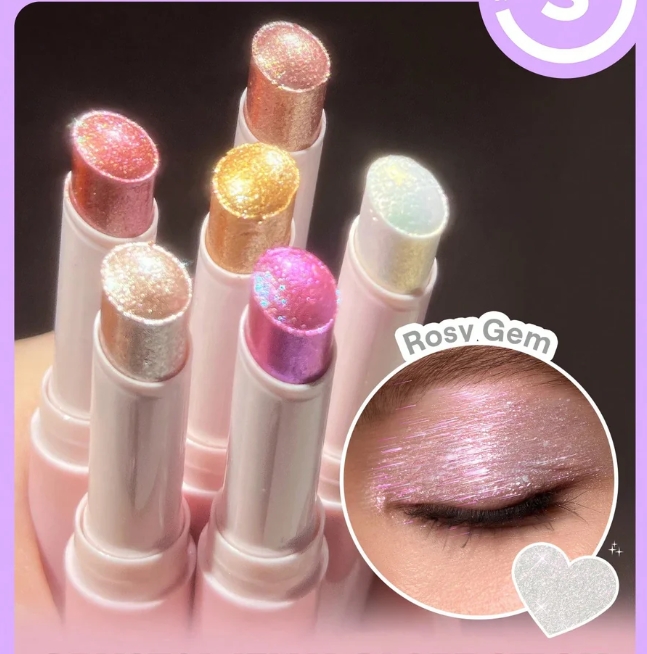 Crystal Jelly Eyeshadow Stick Set | Sparkly Glitter Eye Shadow Pen | Smooth, Long-Wear & Waterproof