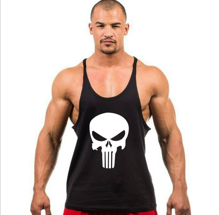 Men's punisher fitness gym tank top in premium quality of dri-fit fabric best outfit for gym purpose