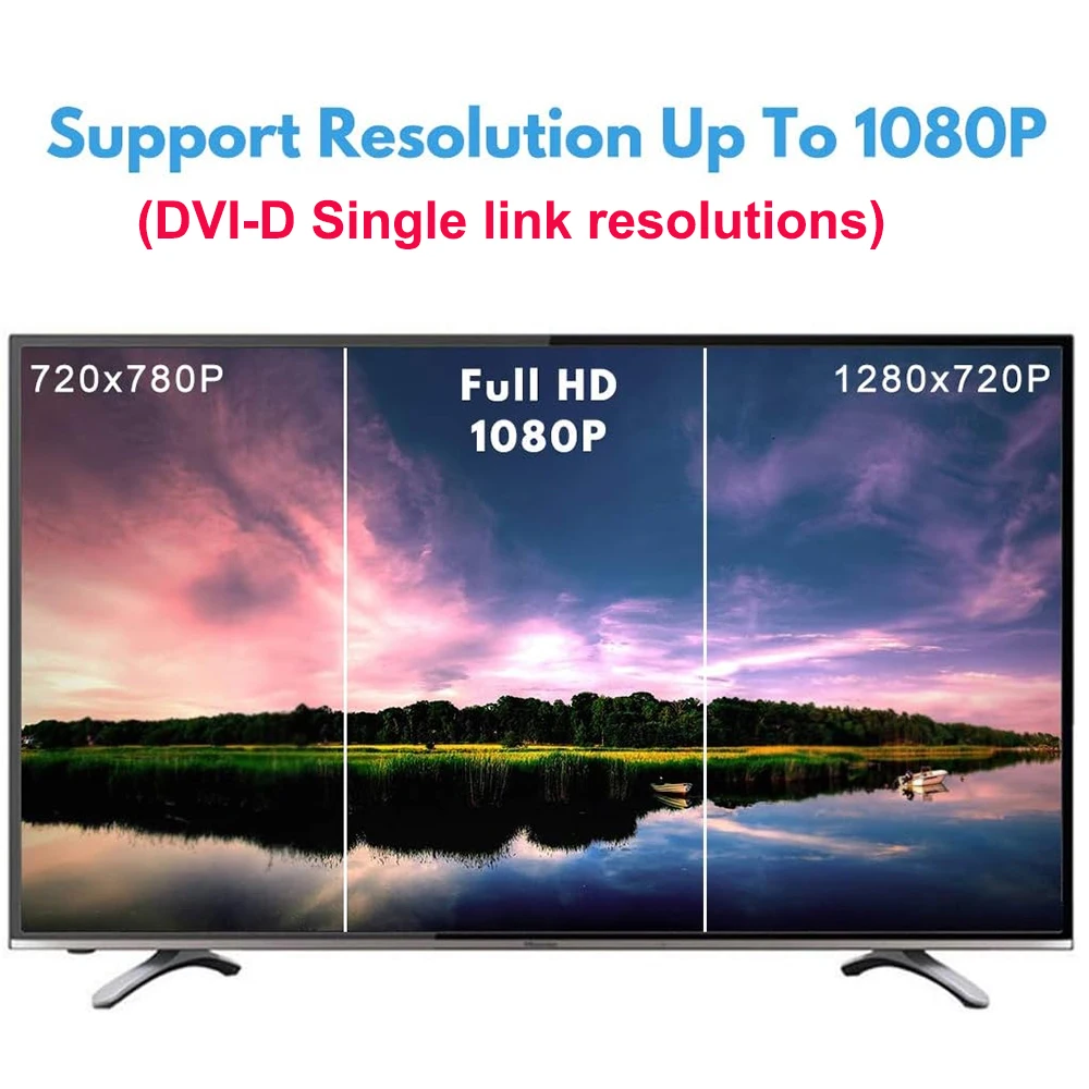 DVI Cable 1080P DVI Monitor Cable 18+1 Single Link DVI-D to DVI-D Cable Male to Male for Computer PC Monitor DVI Video Cord