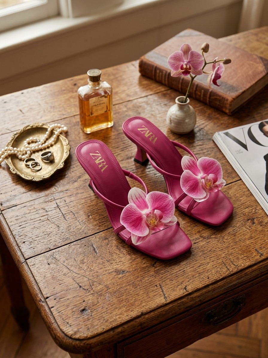 New Style Zara Flowers Heels For Girls&Women