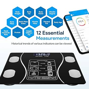 Original Smart Digital Body Weight Scale 180KG  High Precision Electronic Weighing Machine  Smart Bluetooth Body Scale  Tempered Glass  Accurate Weight Machine
