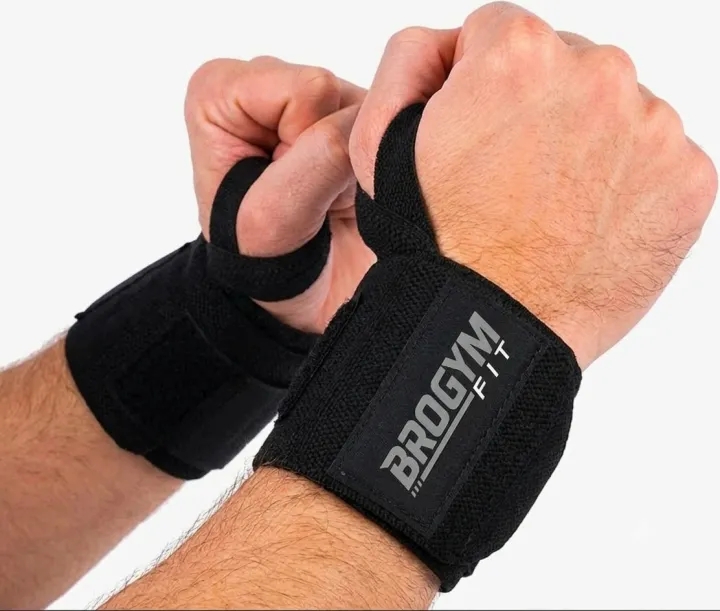 BROGYM FIT Weight Lifting Wrist Straps Gym Grip Support Straps for Deadlift, Pull Ups, Bodybuilding, Powerlifting & Strength Training (1 Pair)