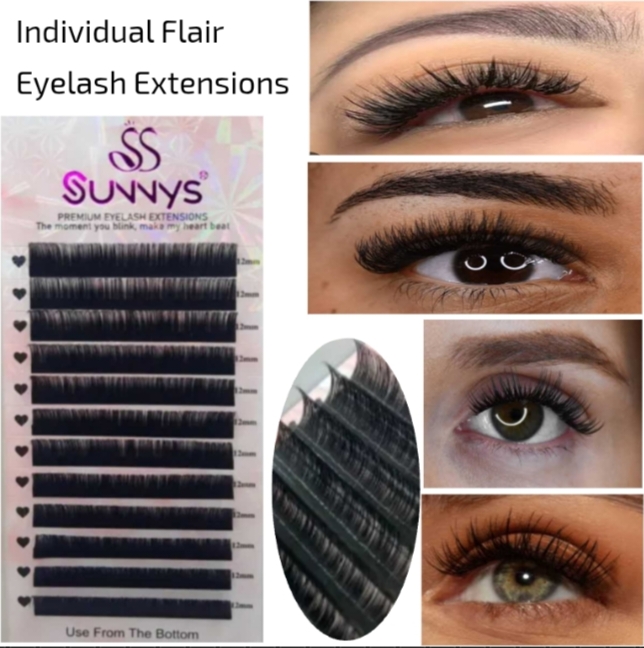 Eyelash Extension Flair Synthetic Mink Individual for Professional Eye Lash Extensions