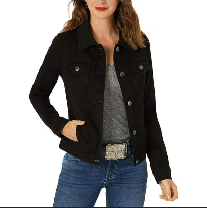 Unique and trendy Girls Stylish Black denim jacket