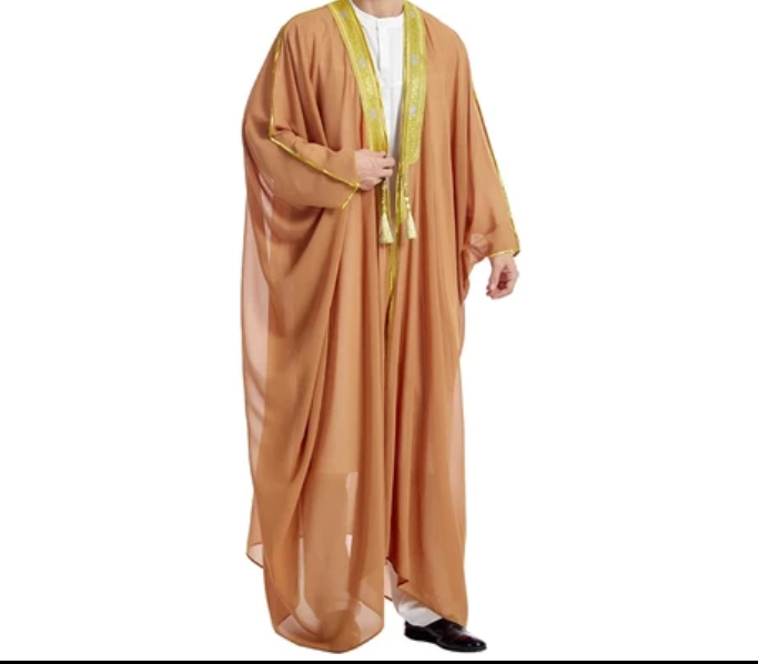 Premium Men's Bisht Cloak - Arab Wedding Dress - Saudi Style Thobe Robe for Eid & Events