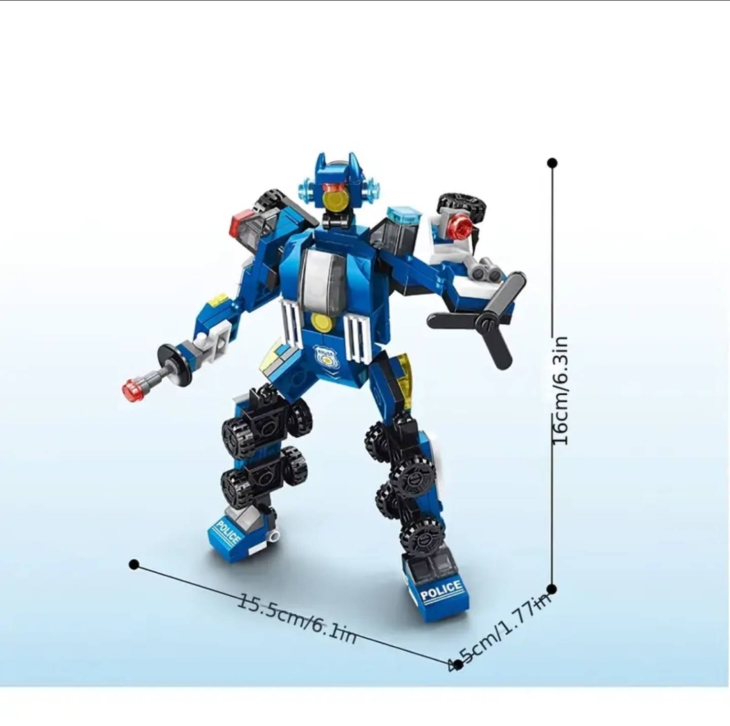 6-in-1 Robot Model Building Block Toy, Children's Educational Building Block Toy, Birthday Gift, Christmas Gift